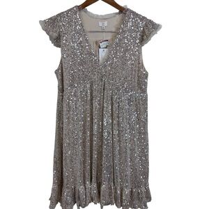 Women’s M by MNK Sparkling Sequin Cap Sleeve Dress size XL